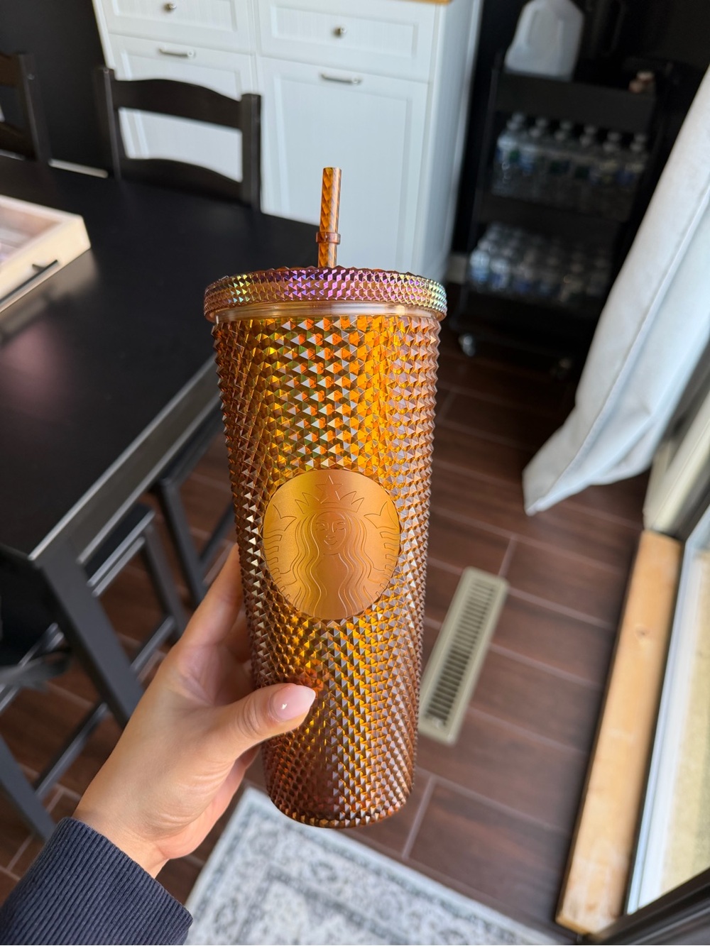 Starbucks Iridescent Amber Studded Tumbler with Straw
